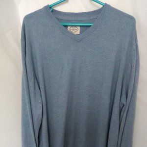 St. John's Bay Men's Classic Long Sleeve  V-Neck Sweater  Color Blue Siz…